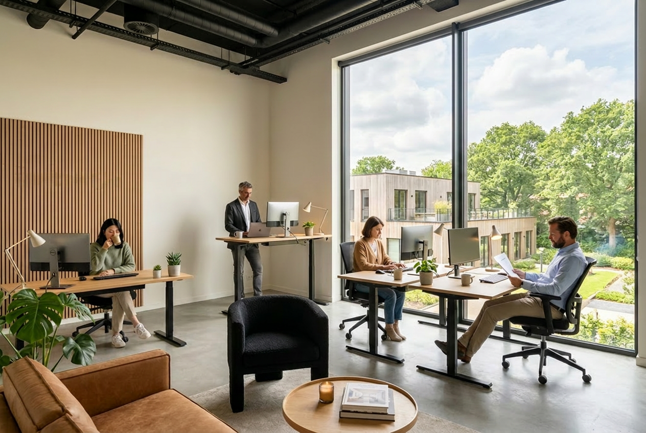 Kantoor 93 m² op de tweede verdieping, met lounge-hoek